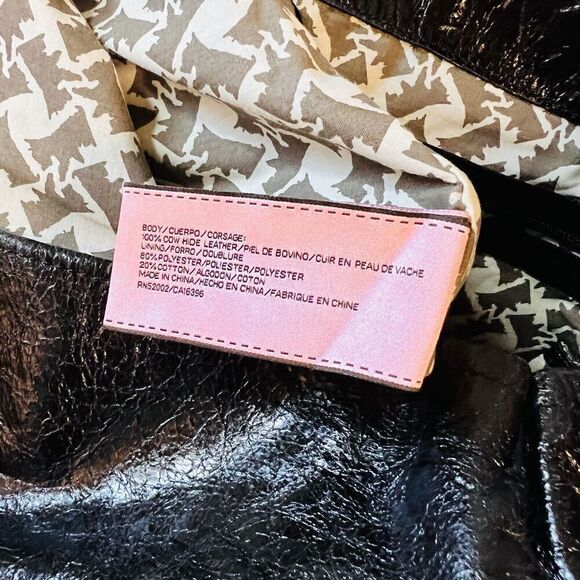 RARE Juicy Couture Leather Tote Bag Nice Girls Who Like Stuff Vtg Y2K Black EUC - Picture 7 of 11